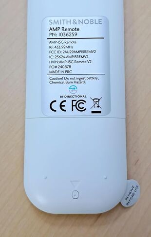 Remote Control for Window Blinds and Shades. AMP, 3DayBlinds, Smith & Noble, Turnils (3DayBlind AMP, White) in Saudi Arabia