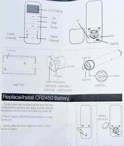 Remote Control for Window Blinds and Shades. AMP, 3DayBlinds, Smith & Noble, Turnils (3DayBlind AMP, White) in Kuwait