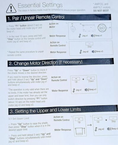 Remote Control for Window Blinds and Shades. AMP, 3DayBlinds, Smith & Noble, Turnils (3DayBlind AMP, White) in Kuwait