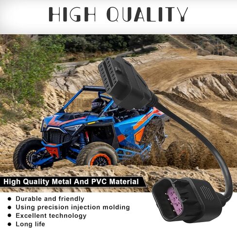 محول دراجة نارية ملائمة لـ OBD2 8Pin إلى 16Pin OBD Scanostic Scenser Adapter Moster 16 موصل PIN متوافق مع ATV Polaris Slingshot RZR in Saudi Arabia