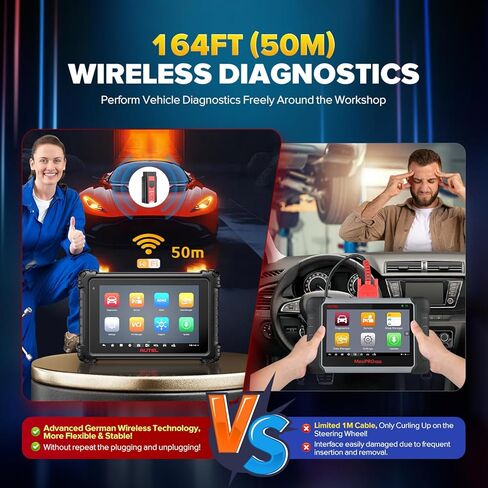 Autel Maxivci V200 VCI200 OBD2 Adapter Connector ، 2025 VCI 200 Car Wireless Interface ، العمل مع الماسح الضوئي التلقائي MAXISYS MS906PRO MS906 PRO-TS KM100 BT608 BT609 ITS600 MK906 PRO MK906 in Kuwait