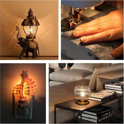Salt Lamp Bulbs - 15 Watt Light Bulbs for Scentsy Wax Warmer - C7 Replacement Bulbs for Plug in Wax Diffuser- Warmwhite - Dimmable,16 Packs (Salt Lamp Bulb 15w) in Saudi Arabia