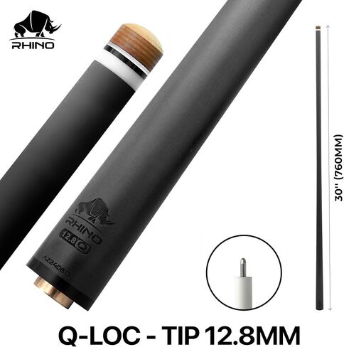 RHINO - 30" / Q-loc Carbon Pool Cue Single Shaft, Tip 12.2mm. Low Deflection Technology, Ultra-Smooth, Easy to Control, pro Taper in Saudi Arabia