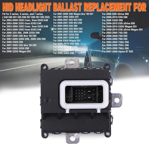 63127189312 وحدة إضاءة وحدة التحكم في محرك الأقراص التكيفي التكيفي متوافقة مع BMW E46 E60 E61 E65 E66 E67 E90 E91 E92 E93 525i 528i 530i 550i 550i in Saudi Arabia