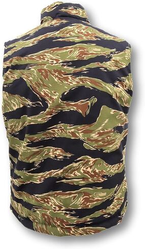 John Ownbey Tiger Stripe Cotton Ripstop Vest W/Quilted Lining - Made in the US in Saudi Arabia