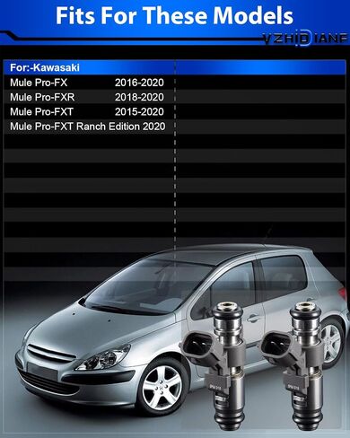 Upgraded 490560038 Fuel Injectors Fits For:-Kawasaki Mule Pro-FX 2016-2020, Mule Pro-FXR 2018-2020, Mule Pro-FXT 2015-2020, Mule Pro-FXT Ranch Edition 2020 (set of 3) in Saudi Arabia