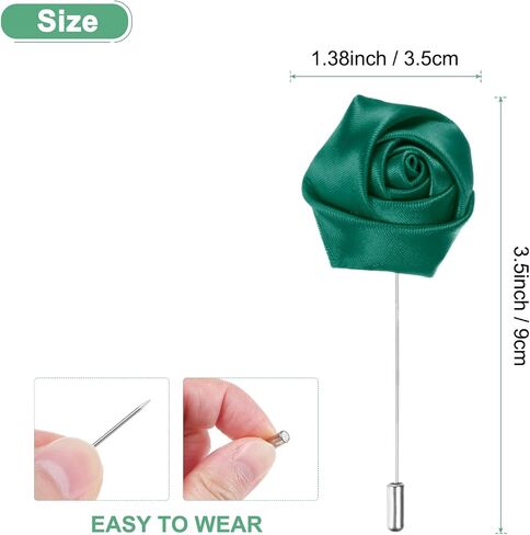1 حزمة من طية صدر السترة للرجال ، وردة boutonnieres دبوس العريس boutonnieres لحفل الزفاف/الرقص/الحفلات ، ودبابيس طية طية لدعاوى الساتان زهرة [سيلفر رمادي] in Kuwait