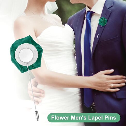 1 حزمة من طية صدر السترة للرجال ، وردة boutonnieres دبوس العريس boutonnieres لحفل الزفاف/الرقص/الحفلات ، ودبابيس طية طية لدعاوى الساتان زهرة [سيلفر رمادي] in Kuwait