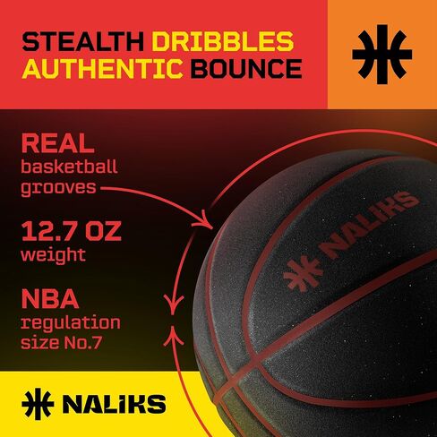 كرات التمرين: كرة سلة صامتة مع نطاط أصلي بنسبة 90% | كرة سلة داخلية مقاس 29.5 بوصة، مقاس NBA رقم 7، كرة سلة بدون هواء بوزن 12.7 أونصة: كرة سلة رغوية داخلية، كرة صامتة مع أخاديد حقيقية، لون in Saudi Arabia