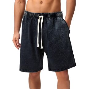 Men's Vintage Cotton Shorts Waist Drawstring Shorts with Pockets Casual Shorts in Saudi Arabia