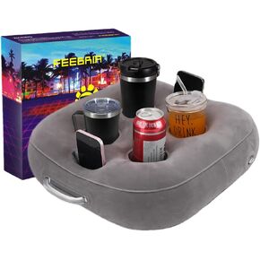 Inflatable Floating Drink Holder for Pool Party Beach hot tub (Gray) in Saudi Arabia