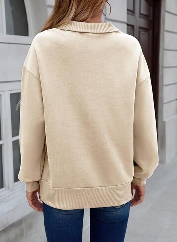 Sweatshirt for Women Casual Long Sleeve Half Zip Pullover Lightweight Sweatshirts Tops Fall Fashion Outfits 2025 in Saudi Arabia