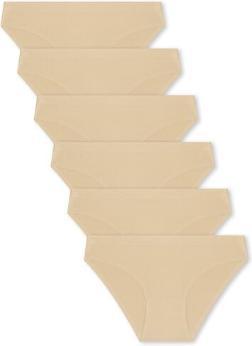 FINETOO 6 Pack Women’s Seamless Hipster Underwear No Show Panties Invisibles Briefs Soft Stretch Bikini Underwears (XS) in Kuwait