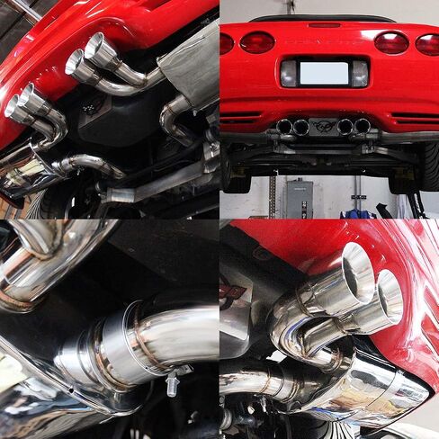DNA MOTORING CBE-CC97-LS1-6 Cat Back Exhaust System [Compatible with 97-04 Chevy Corvette C5 LS1/ LS6，5.7L V8 OHV Engine Models, Including Z06 ONLY] in Saudi Arabia