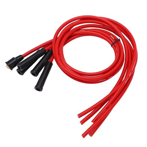 Ignition Wire Set Red High Performance Silicone 1m Car Ignition Wire for 4 Cylinder Automobile 8mm Systems Meter Test o Systems Meter Test of Such Small Door Etc This Can and in Kuwait