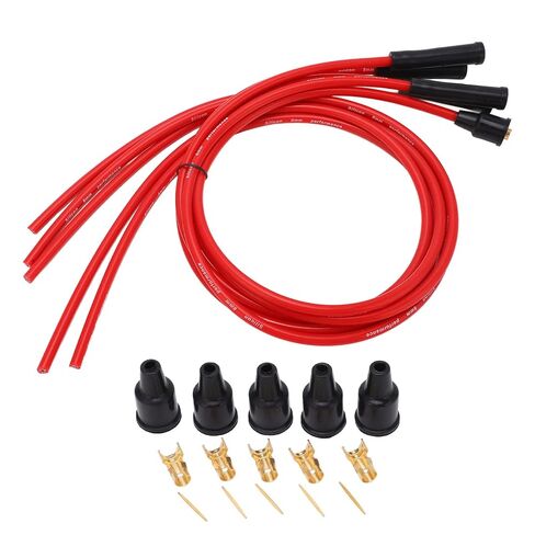 Ignition Wire Set Red High Performance Silicone 1m Car Ignition Wire for 4 Cylinder Automobile 8mm Systems Meter Test o Systems Meter Test of Such Small Door Etc This Can and in Kuwait