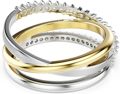 Swarovski Hyperbola ring, Mixed cuts, clear, Mixed metal finish in Saudi Arabia