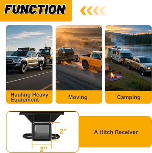 Kojem Class 3 Trailer Hitch Compatible with 1995-2004 Toyota Tacoma 2" Receiver Tow Hitch Powder Coated in Saudi Arabia