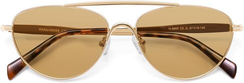 Vanlinker استقطاب Aviator Metal Metal Gey Eye Sunglasses for Women Men Retro Vintage Shades VL9868 in Kuwait