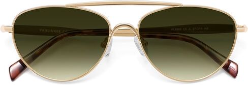 Vanlinker استقطاب Aviator Metal Metal Gey Eye Sunglasses for Women Men Retro Vintage Shades VL9868 in Kuwait