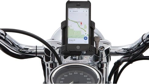 Ciro 50313 Handlebar Mount Smartphone/GPS Holder With Charger, Black in Saudi Arabia