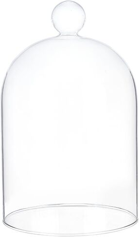 Benecreat 6x6inch غطاء زجاجي شفاف ، غطاء قبة Cloche Dome Glass ، غطاء عرض مزخرف للنباتات أو الأضواء الخيالية أو ديكور الطاولة in Saudi Arabia