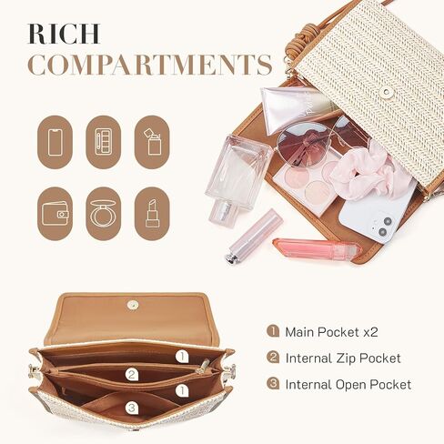 Missnine Small Straw Purse for Women Summer Woven Purses Raffia Vacation Top Handle Satchel Handbag in Saudi Arabia
