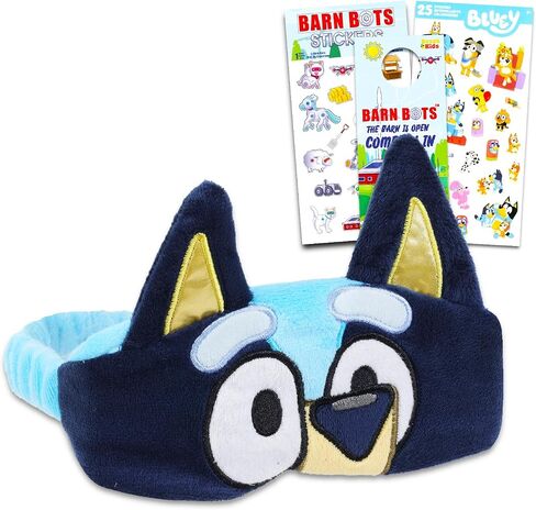 Bluey Sleep Mask for Kids - Soft Plush Blindfold Eye Cover for Boys, Girls Bedtime Plus Stickers | Bundle With More in Saudi Arabia