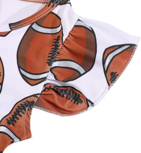 nebljgo Toddler Girls Rugby Short Sleeve Dress Knee Length Dress 2-8Y in Kuwait