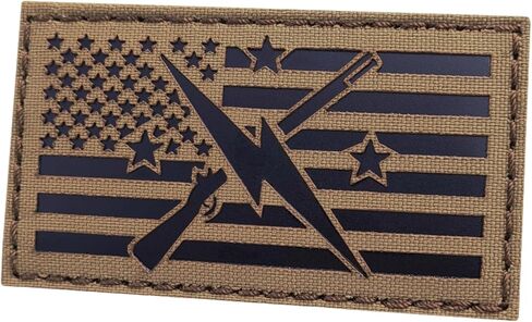 The Minuteman American Flag Morale Tactical Patch [Ranger Green,Lasercut] in Kuwait
