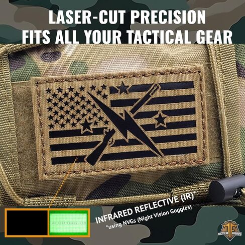 The Minuteman American Flag Morale Tactical Patch [Ranger Green,Lasercut] in Kuwait