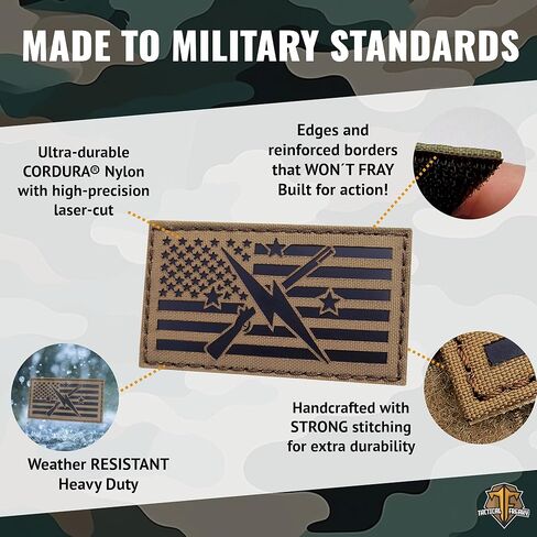 The Minuteman American Flag Morale Tactical Patch [Ranger Green,Lasercut] in Kuwait