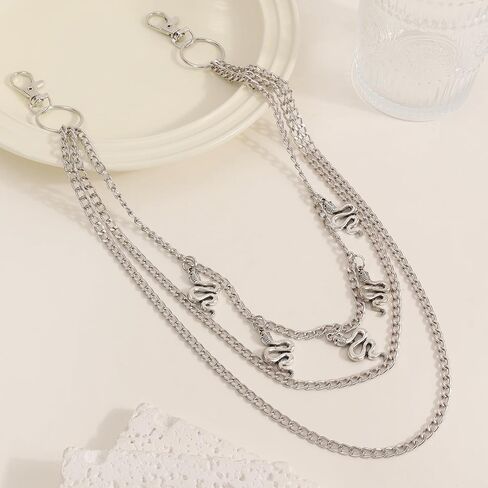 Fashionable Wallet Chain Goth Accessories Belt Pants Chain Jean Chains Hip Hop Clothing Accessories for Women Men in Kuwait