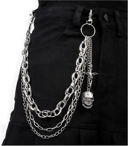 Fashionable Wallet Chain Goth Accessories Belt Pants Chain Jean Chains Hip Hop Clothing Accessories for Women Men in Kuwait