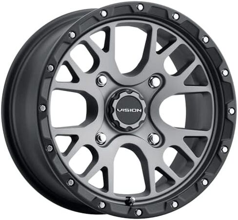 Vision 545 Rocker UTV 15x7 4x110 +13mm Gunmetal Wheel Rim 15 "بوصة in Kuwait