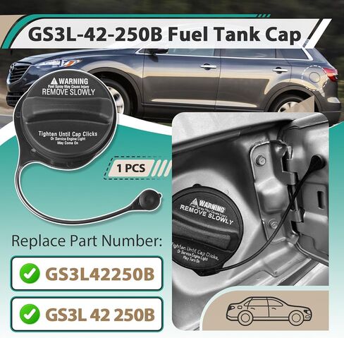 غطاء خزان الوقود GS3L-42-250B لـ Mazda 3 (2010-2013) ، لـ Mazda 6 (2009-2013) ، CX-7 (2010-2012) ، CX-9 (2007-2015)-يحل محل GS3L-42-250B / GS3L4250B. in Kuwait