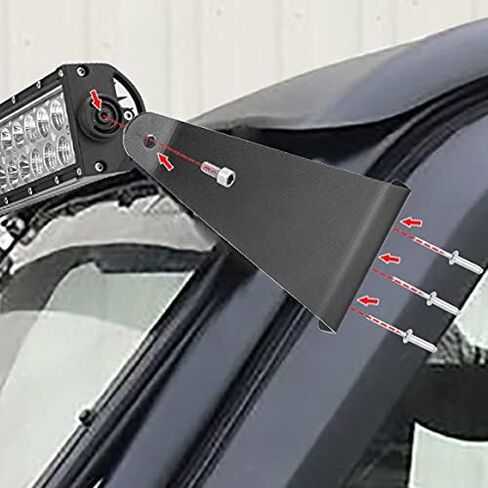 WeiSen 52" 300W LED Curved Light Bar Kit w/Plug & Play Wiring Harness and Roof Light Mount Brackets Compatible with Polaris Ranger XP 1000 Midsize SP 570 Crew 2018-2025 in Kuwait