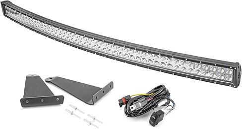 WeiSen 52" 300W LED Curved Light Bar Kit w/Plug & Play Wiring Harness and Roof Light Mount Brackets Compatible with Polaris Ranger XP 1000 Midsize SP 570 Crew 2018-2025 in Kuwait
