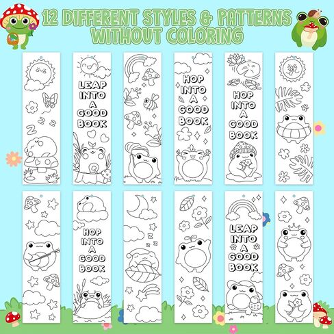 Cat Animal Color Your Own Bookmark - 123Pcs Cats Lover DIY Coloring Bookmark for Kids Blank Paper Book Marker School Art Craft Classroom Reward Party Game Prize Birthday Gift Goodie Bag Filler Supply in Saudi Arabia