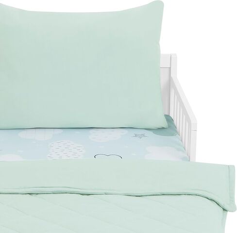 Evolur I Heart You 3 Piece Toddler Bedding Set, Super Soft and Breathable Toddler Bedding, Machine Washable, Includes Fitted Sheet, Comforter and Pillow Case in Kuwait