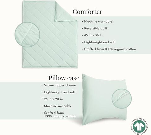 Evolur I Heart You 3 Piece Toddler Bedding Set, Super Soft and Breathable Toddler Bedding, Machine Washable, Includes Fitted Sheet, Comforter and Pillow Case in Kuwait