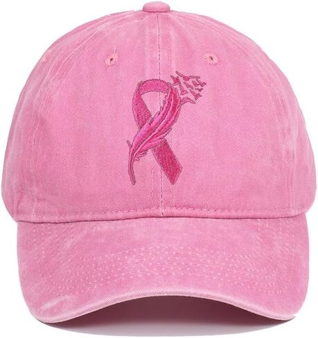 Black Breast Cancer Awareness Hat Survivor Gifts for Woman Embroidered Denim Baseball Caps in Kuwait
