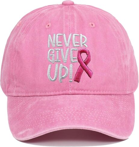 Black Breast Cancer Awareness Hat Survivor Gifts for Woman Embroidered Denim Baseball Caps in Kuwait