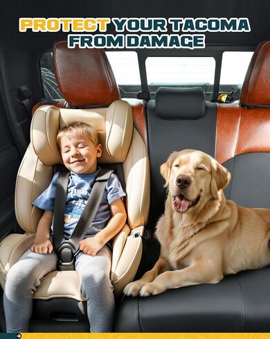 Full Coverage Seat Covers Fit for Toyota Tacoma 2024 2025 Double Cab Crew Cab SR SR5 TRD Sport TRD Off-Road Limited Leather Seat Cushion Protectors Full Set (5 Seats) in Saudi Arabia