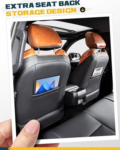 Full Coverage Seat Covers Fit for Toyota Tacoma 2024 2025 Double Cab Crew Cab SR SR5 TRD Sport TRD Off-Road Limited Leather Seat Cushion Protectors Full Set (5 Seats) in Saudi Arabia