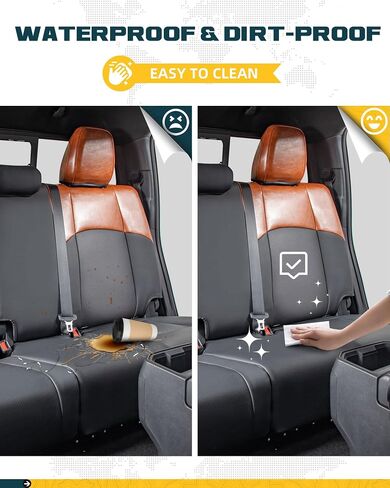 Full Coverage Seat Covers Fit for Toyota Tacoma 2024 2025 Double Cab Crew Cab SR SR5 TRD Sport TRD Off-Road Limited Leather Seat Cushion Protectors Full Set (5 Seats) in Saudi Arabia