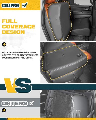 Full Coverage Seat Covers Fit for Toyota Tacoma 2024 2025 Double Cab Crew Cab SR SR5 TRD Sport TRD Off-Road Limited Leather Seat Cushion Protectors Full Set (5 Seats) in Saudi Arabia
