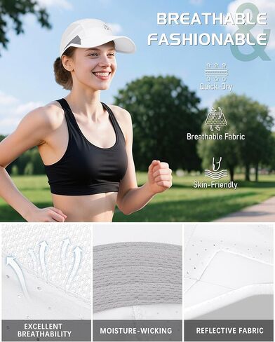 Running Hat for Men & Women, Quick-Dry Lightweight Baseball Cap,UPF 50+ Reflective Breathable Sport Hats in Kuwait