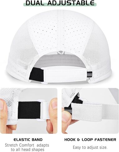 Running Hat for Men & Women, Quick-Dry Lightweight Baseball Cap,UPF 50+ Reflective Breathable Sport Hats in Kuwait