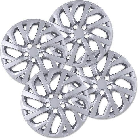 غطاء حافة عجلة 16 بوصة لتويوتا كورولا 2009-2025 و 23-25 هجينة ، Snap on Design Hubcaps تناسب عجلات الصلب ، مجموعة من 4 ABS & PC Protection Caps-16 بوصة أسود ورنيش 4 عبوات in Saudi Arabia